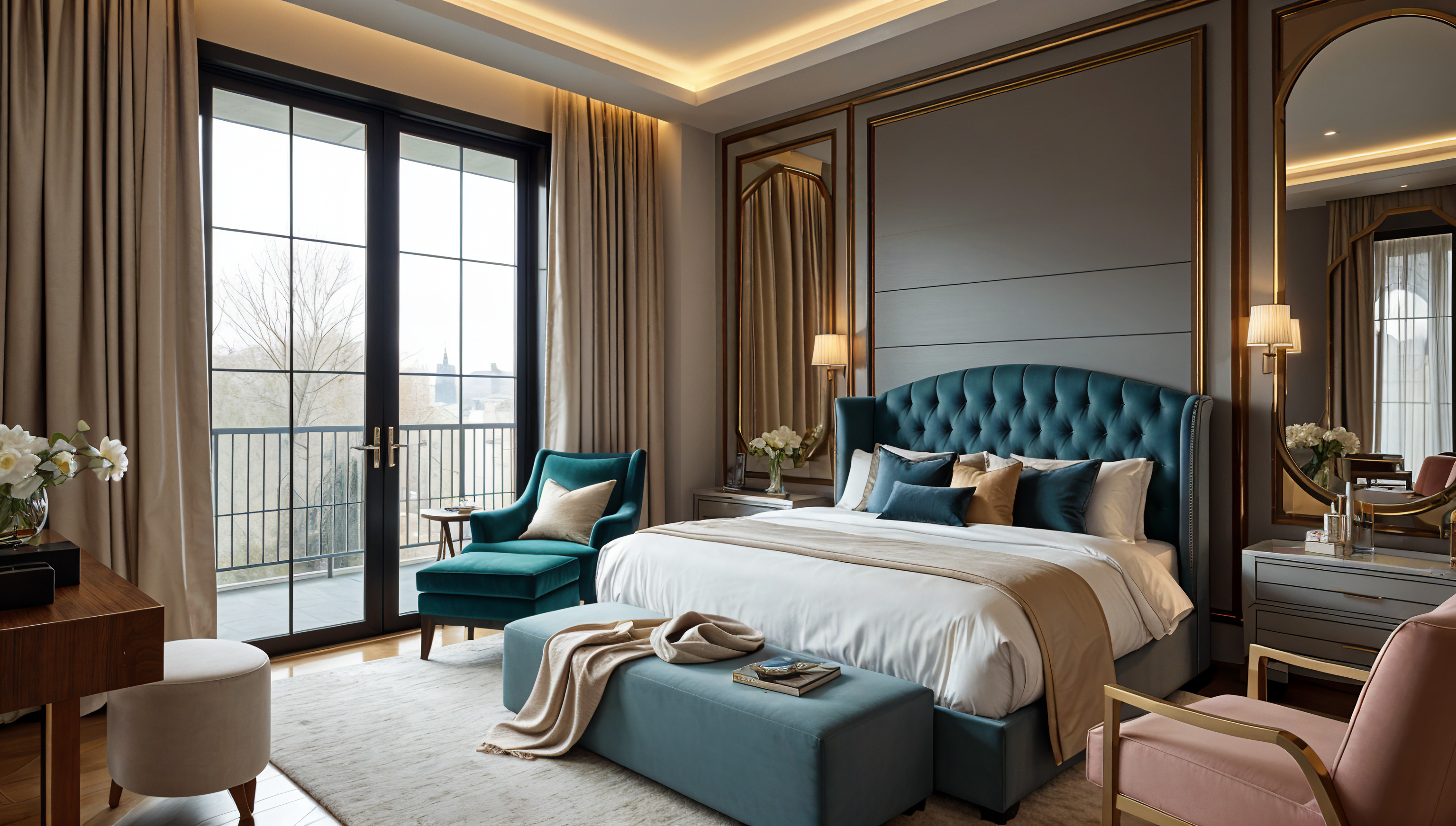 Calm neutral living room interior