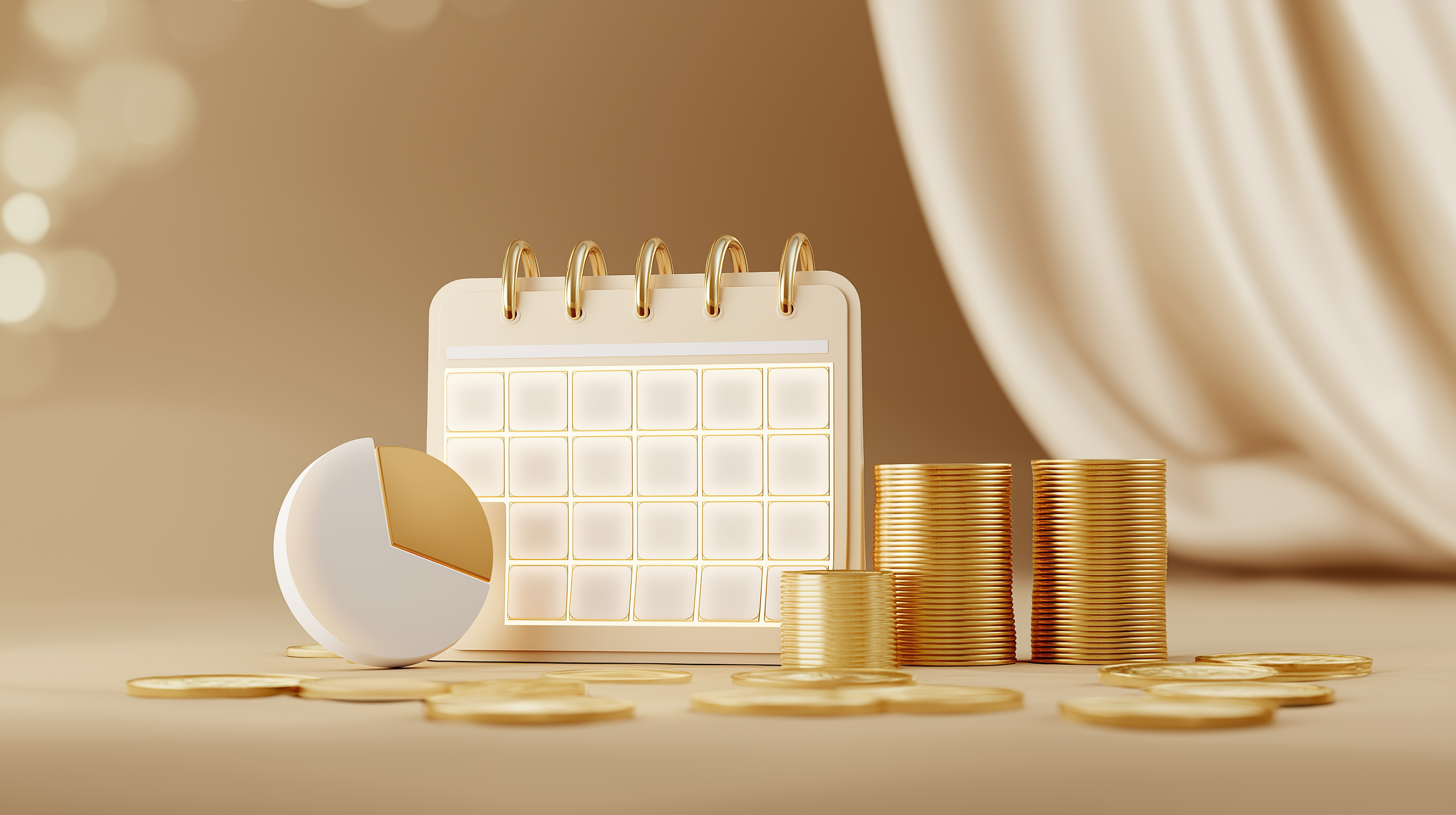 A woman's notebook open to financial notes beside a coffee cup